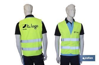 High visibility vest | Yellow | Size: XXL | EN ISO 20471 | CAT. III - Cofan